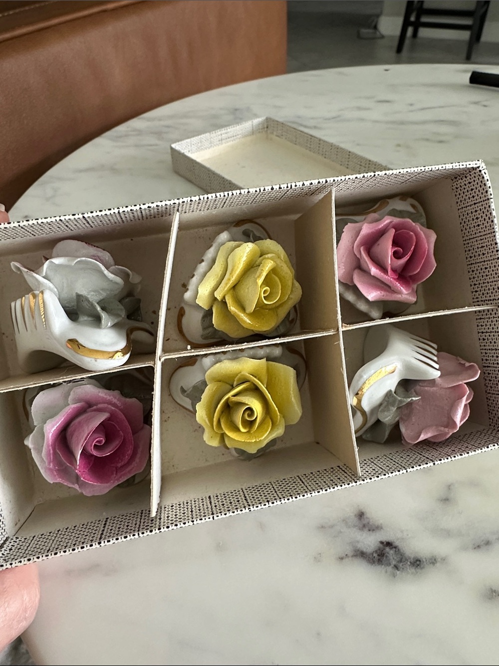 Vintage Coalport Bone China Place Card Holders in Box